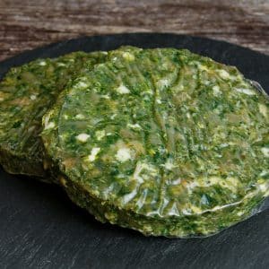 hamburguesa de pollo y espinacas